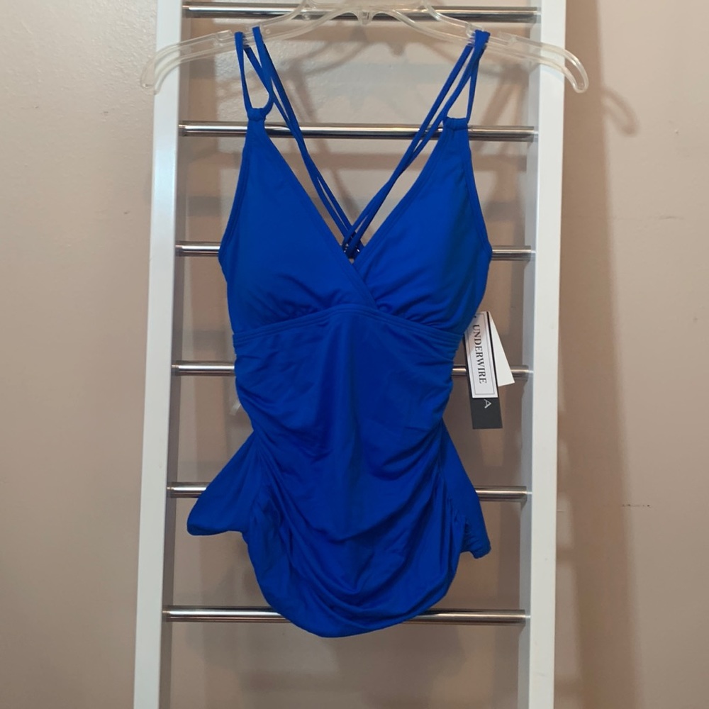 La Blanca Blueberry Underwire Tankini Top